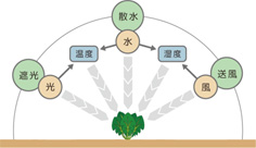トータル環境バランス制御イメージ図 - パッシブハウス型農業プラント