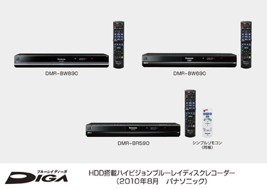 HDD搭載 ハイビジョンブルーレイディスクレコーダー「3D対応ブルーレイディーガ＆ブルーレイディーガ」6機種を発売 | プレスリリース