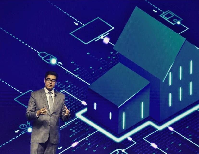 Photo: Manish Sharma, President & CEO Panasonic India, presenting the Miraie concept
