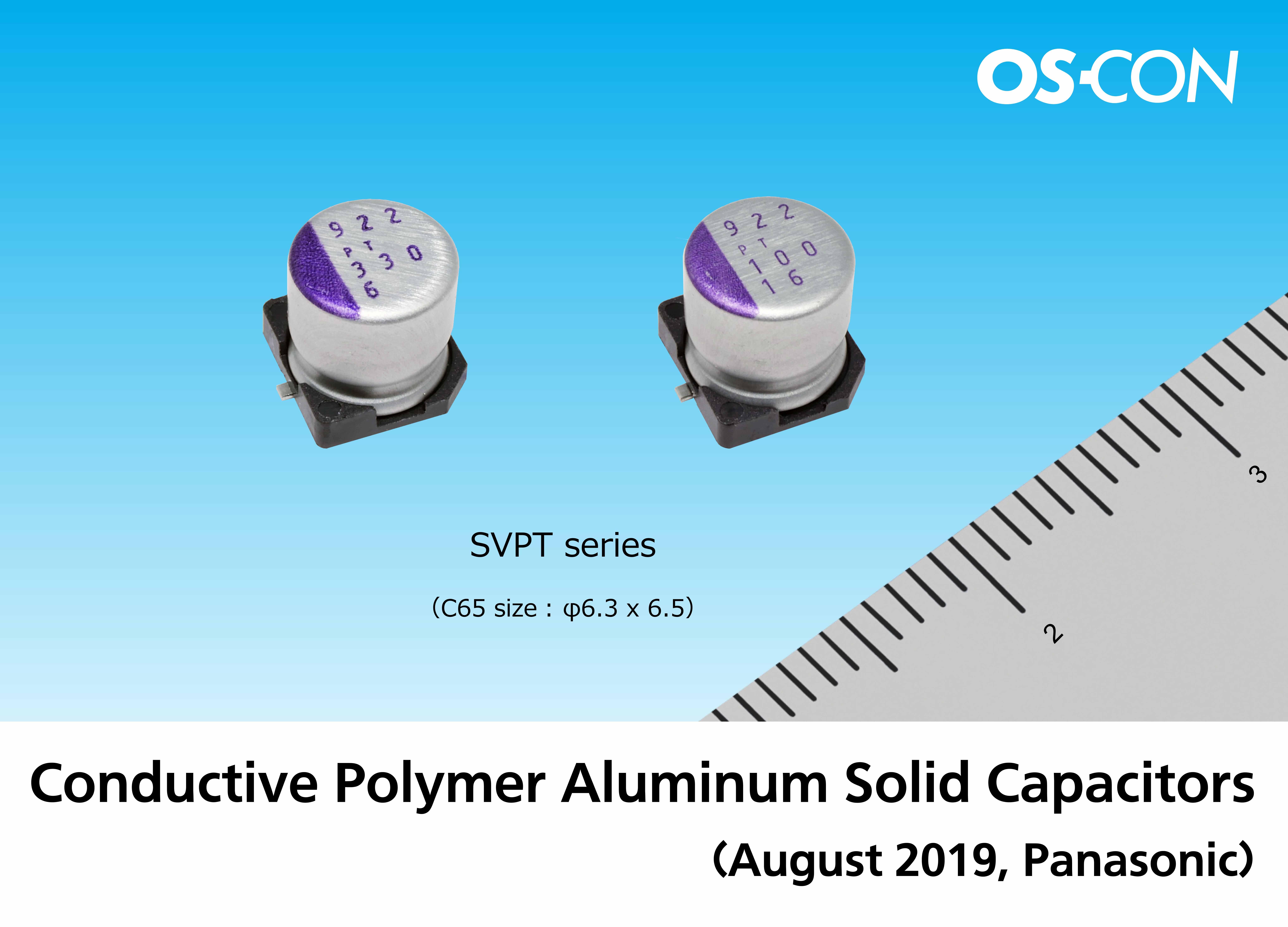image: Panasonic's new SVPT series of conductive-polymer aluminum solid electrolytic capacitors