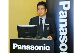Yoshiyuki Kato, Director, Lighting Business Unit, Anchor Electrical India delivering the product presentation at the press conference