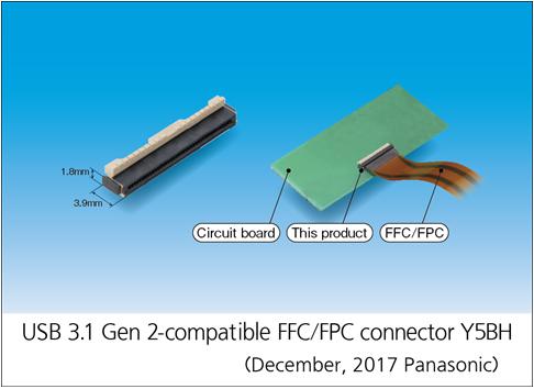 USB 3.1 Gen 2-compatible FFC/FPC connector Y5BH