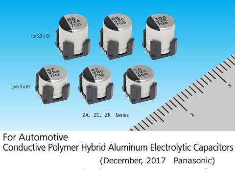 For Automotive Conductive-Polymer Hybrid Aluminum Electrolytic Capacitors
