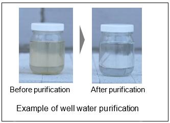 Example of well water purification