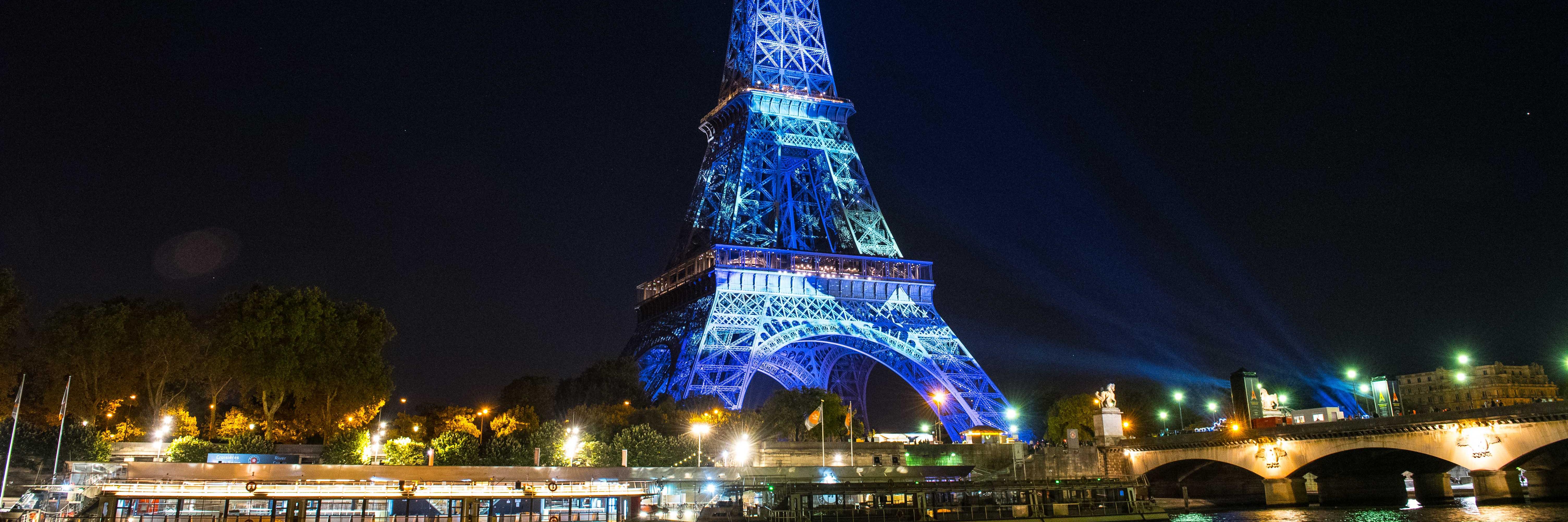 photo: the Eiffel Tower light show as part of the Japonismes 2018 celebrations