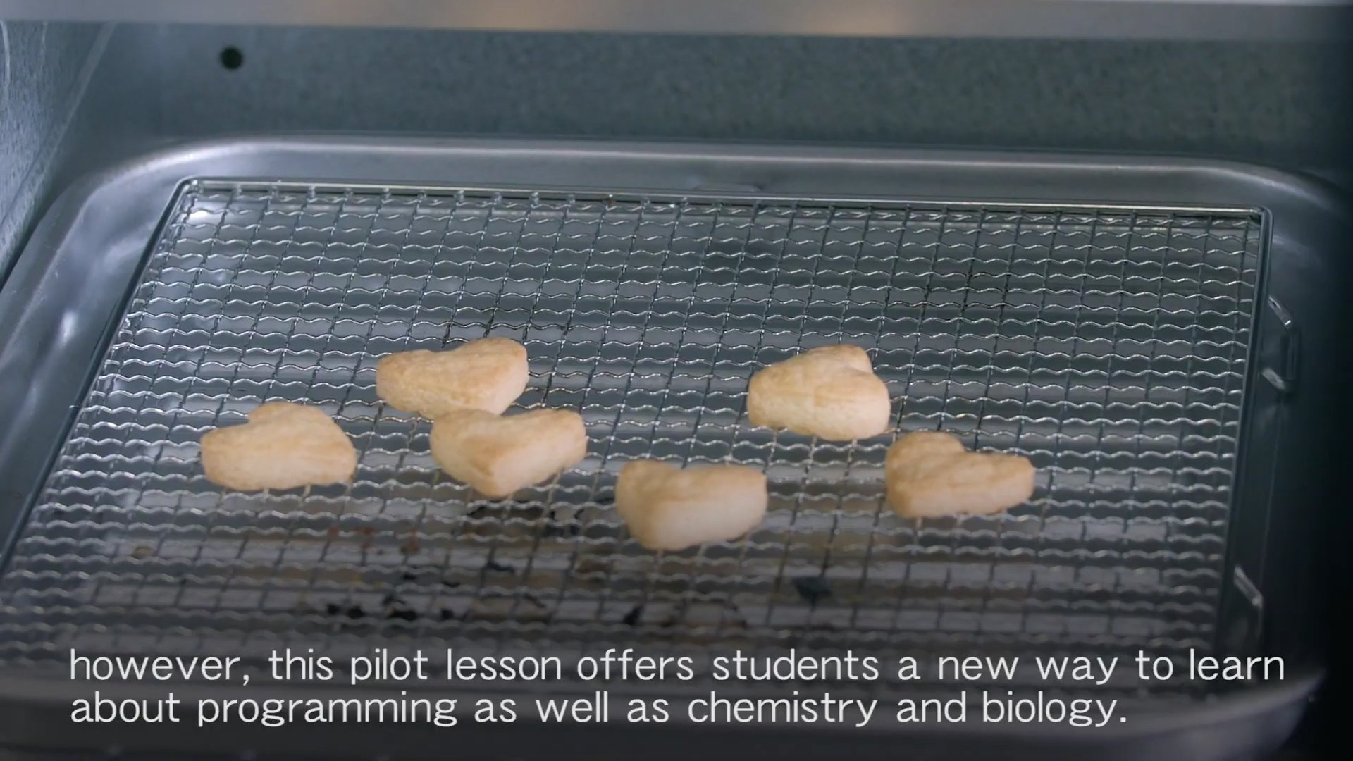 A screenshot from the video 'Scratch Home - Learning about Biology and Chemistry through Programming'