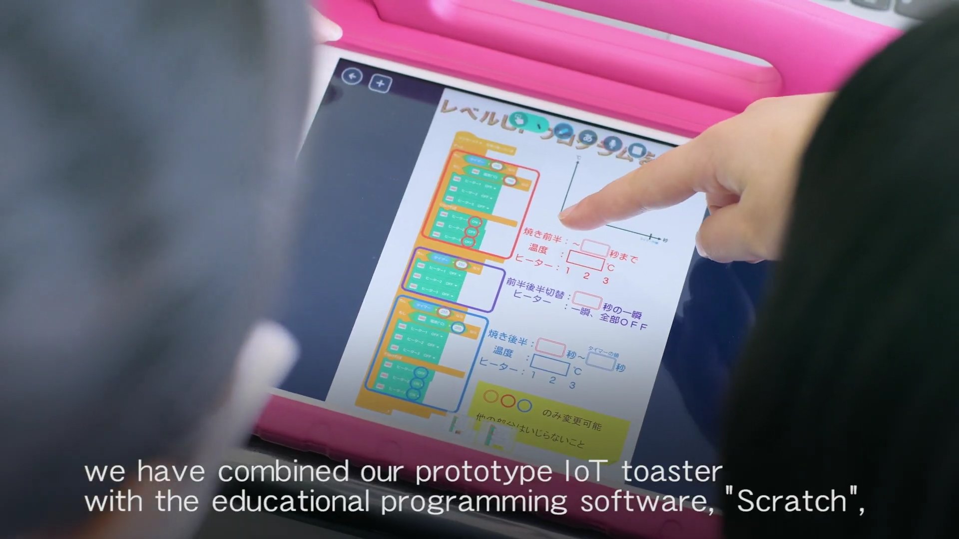 A screenshot from the video 'Scratch Home - Learning about Biology and Chemistry through Programming'