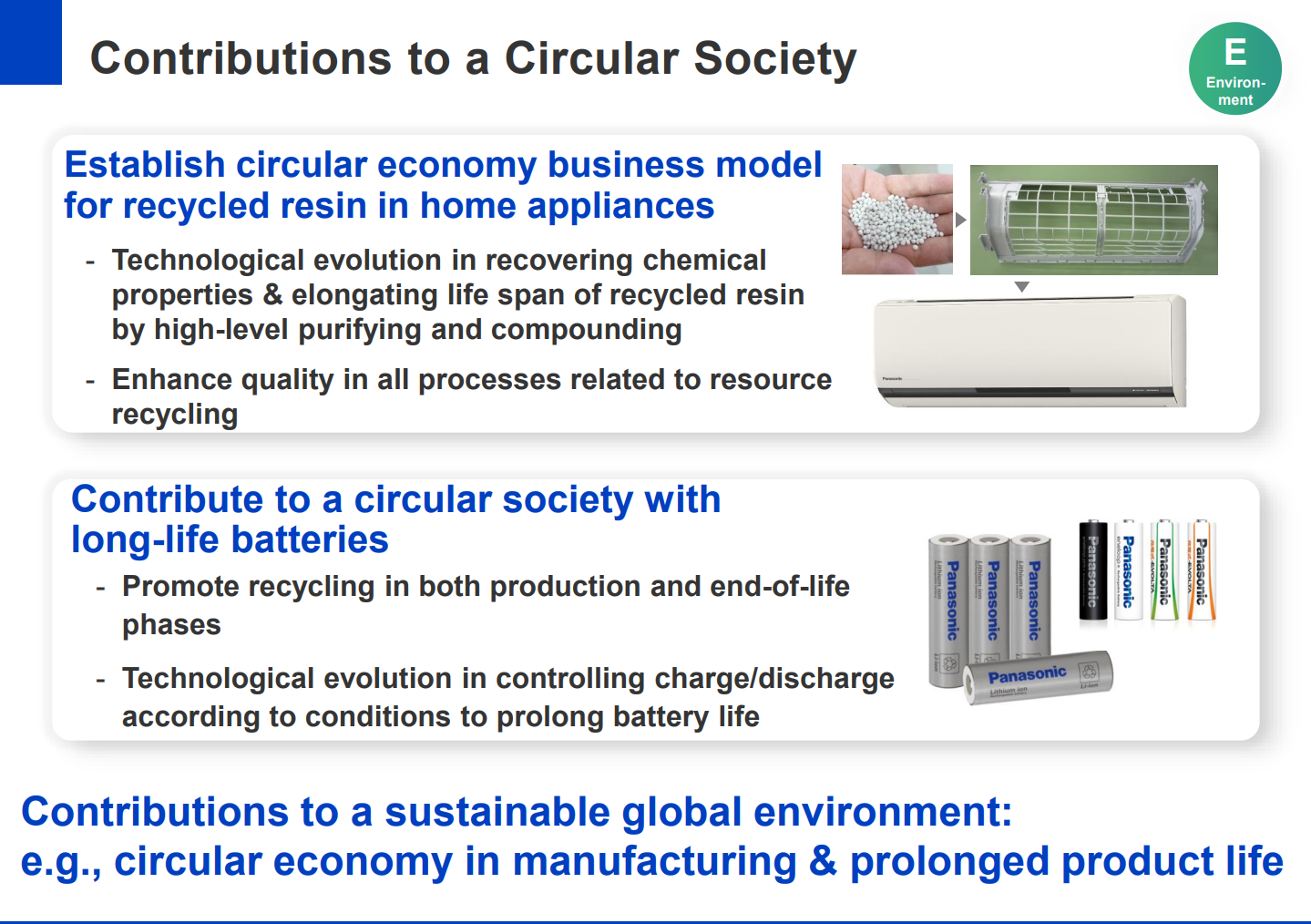 Figure: Contributions to a circular society