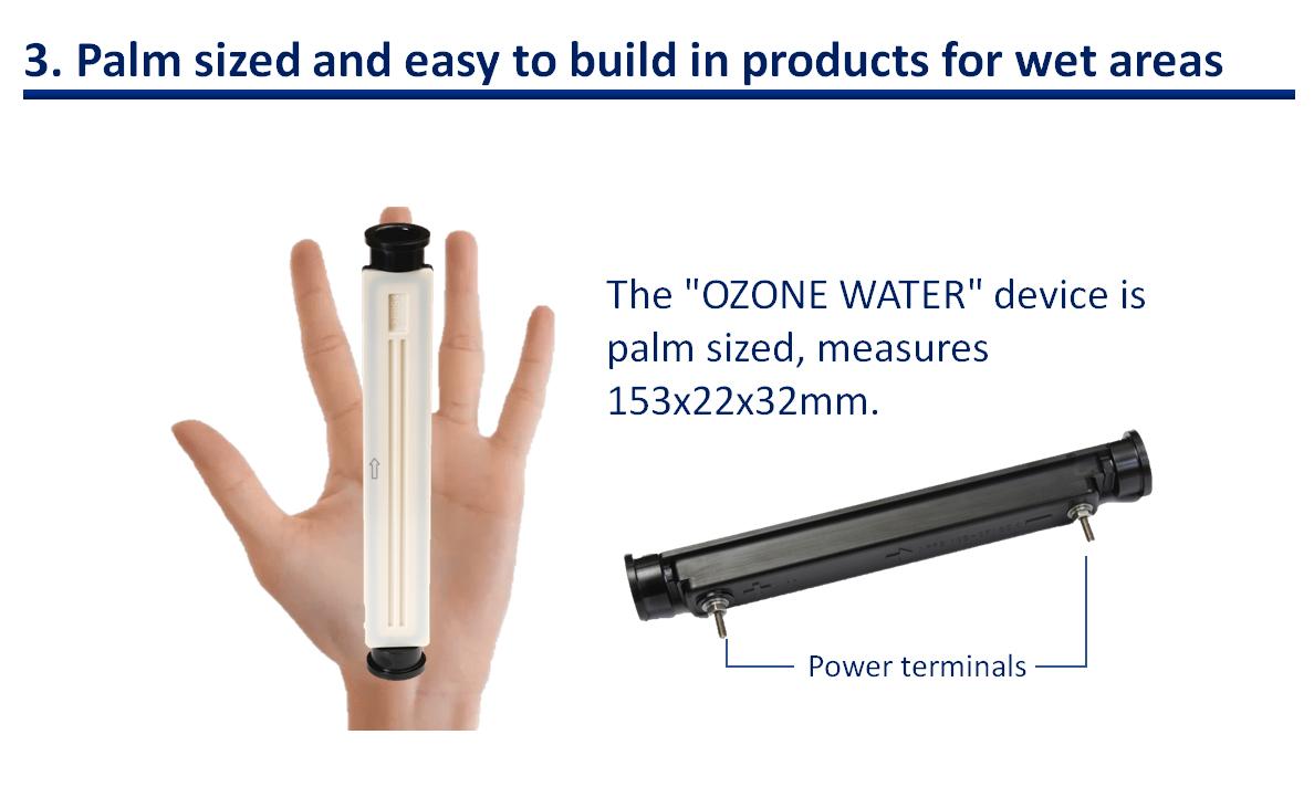 figure: Palm sized and easy to build in products for wet areas