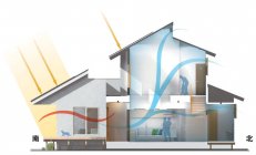 ゼロエネルギーを実現した住宅「スマートエコイエゼロ」風通・採光に配慮した パッシブ設計（夏）