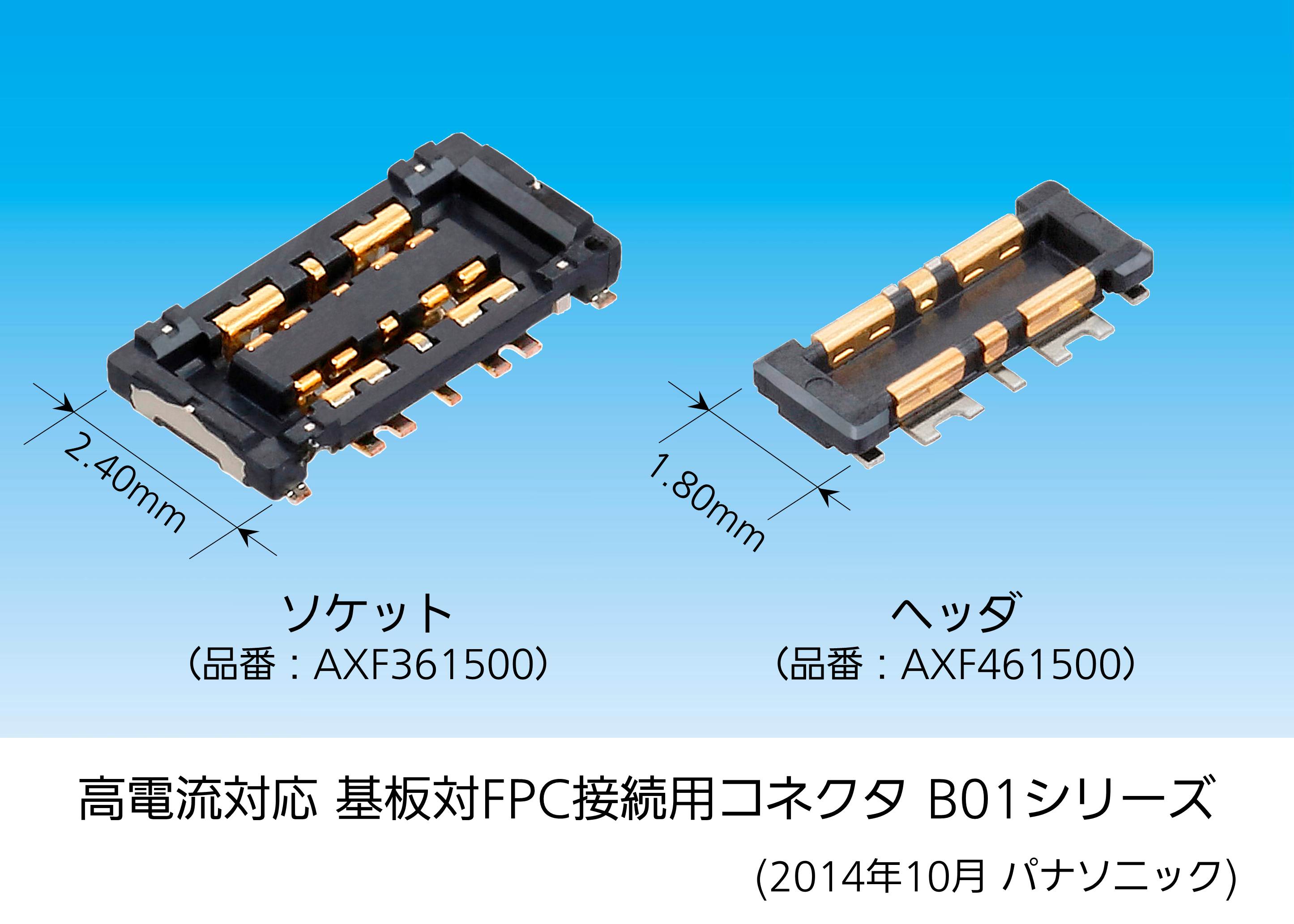高電流対応 基板対FPC接続用コネクタ　B01シリーズ