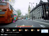 RUN@LONDONの走行画面。本物のロンドンの街並みを体験できます