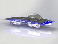 パナソニックのHIT太陽電池とリチウムイオン蓄電池を搭載した東海大学ソーラー カー車体イメージ