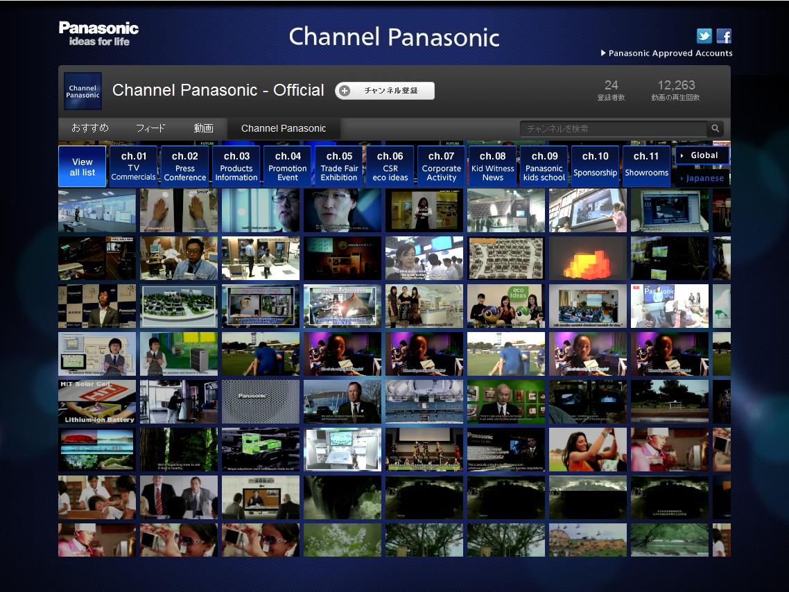 YouTube - Channel Panasonic