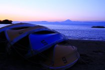 葉山町 写真3 「ボートと夕富士」