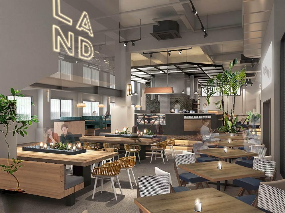 「100BANCH」1階にカフェ・カンパニーの新業態「LAND Seafood」がオープン