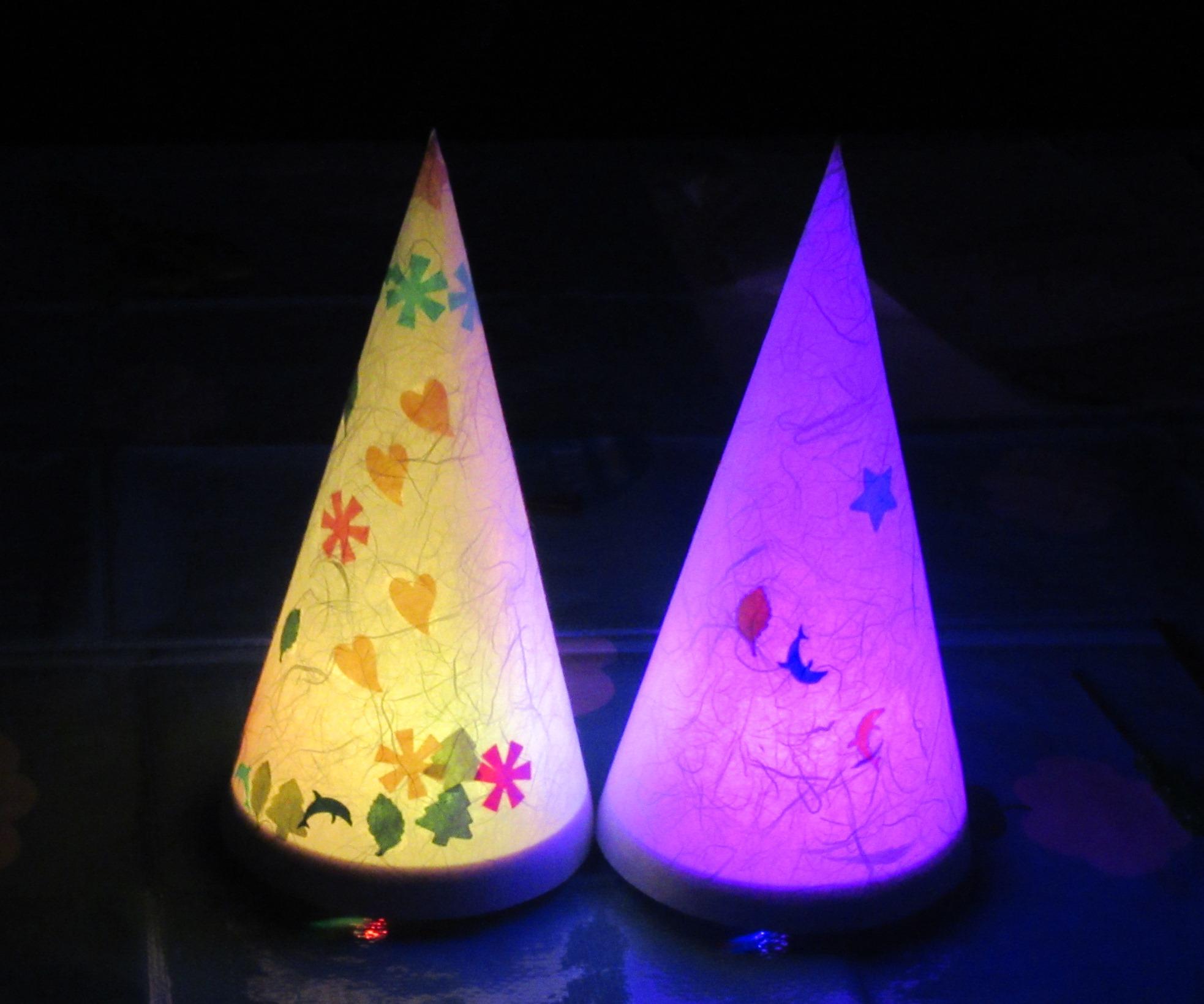 親子LED工作教室　「クリスマスランプをつくろう！」作品完成イメージ