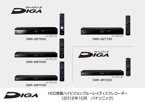 HDD搭載ハイビジョンブルーレイディスクレコーダーDIGA（ディーガ） 5 