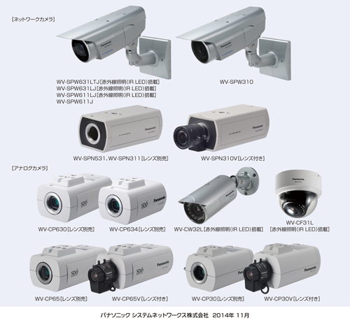 ボックス型のネットワークカメラ、アナログカメラ 15機種をライン