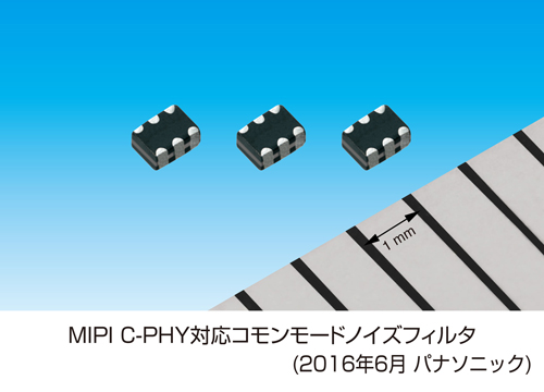 MIPI C-PHY対応コモンモードノイズフィルタ