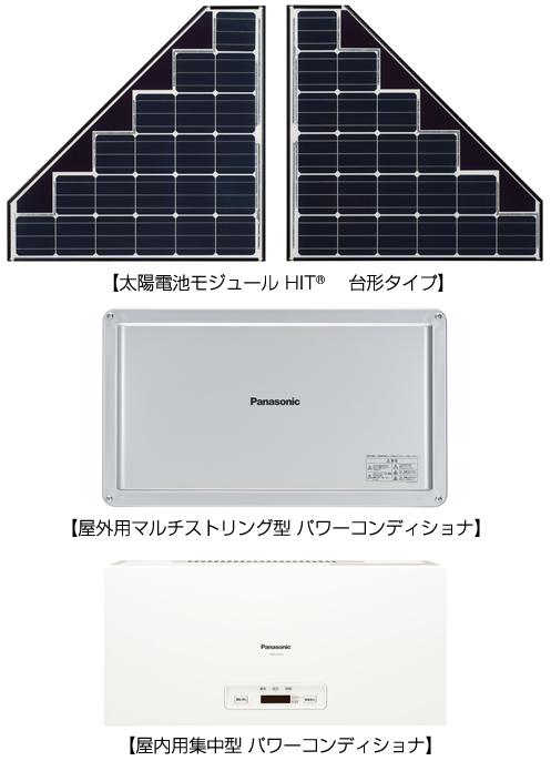 「住宅用」太陽電池モジュールHIT(R)台形タイプ・パワーコンディショナ