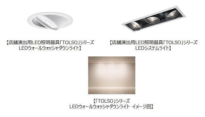 店舗演出用LED照明器具「TOLSO（トルソー）」シリーズ（※1） LED