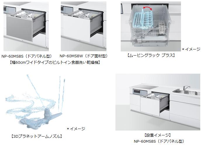 ビルトイン食器洗い乾燥機カゴとノズルが進化した、幅60 ㎝新ワイドタイプを発売