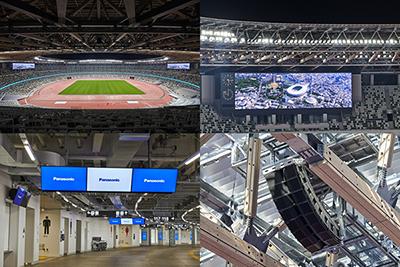 国立競技場に大型映像・音響設備など各種スタジアム設備を納入