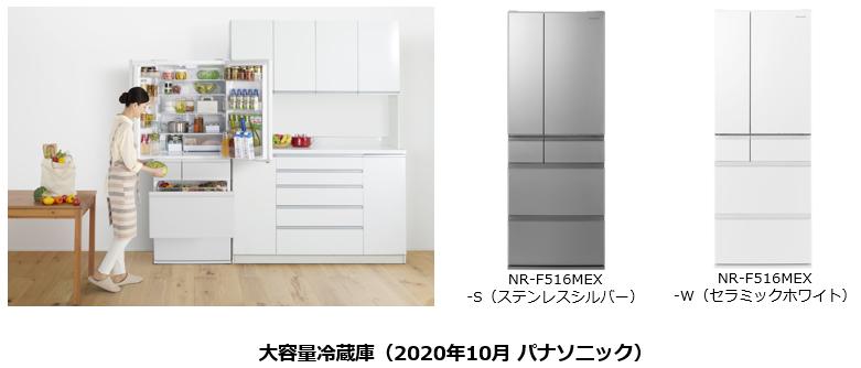 大容量冷蔵庫 NR-F516MEX、NR-F516MEX-S、NR-F516MEX-W