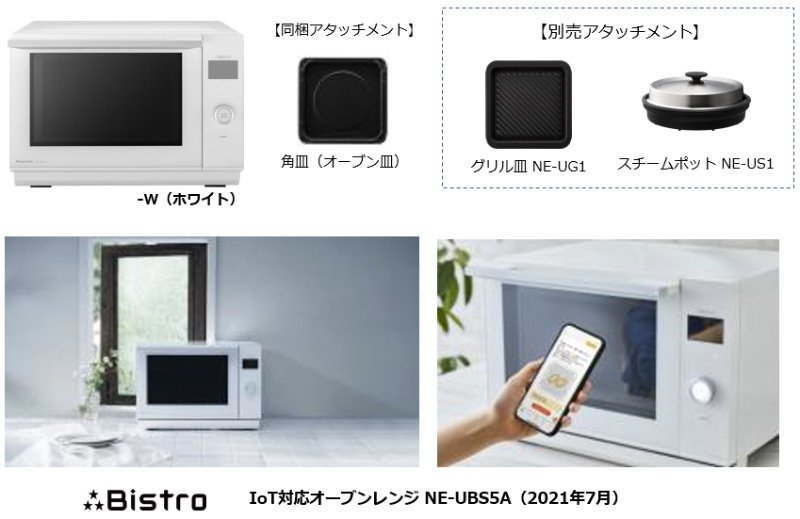 IoT対応オーブンレンジ「ビストロ」NE-UBS5Aを発売 | 個人向け商品 