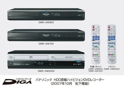 HDD搭載 ハイビジョンブルーレイディスク/DVDレコーダー「DIGA 