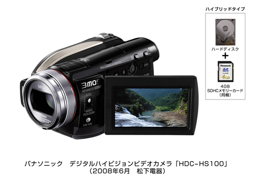 デジタルハイビジョンビデオカメラ HDC-SD100/HDC-HS100を発売 
