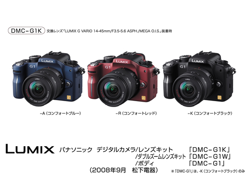 デジタルカメラ LUMIX DMC-G1K/G1W/G1を発売 | プレスリリース 