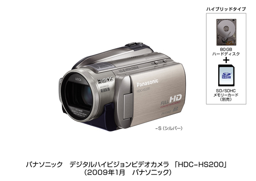 デジタルハイビジョンビデオカメラ 4モデルHDC-HS300/HS200/TM300