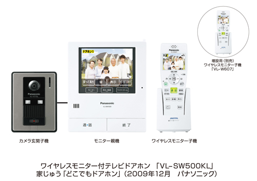 売れ済公式 Panasonicワイヤレスモニター付テレビドアホンVL-SW500KL 防犯カメラ