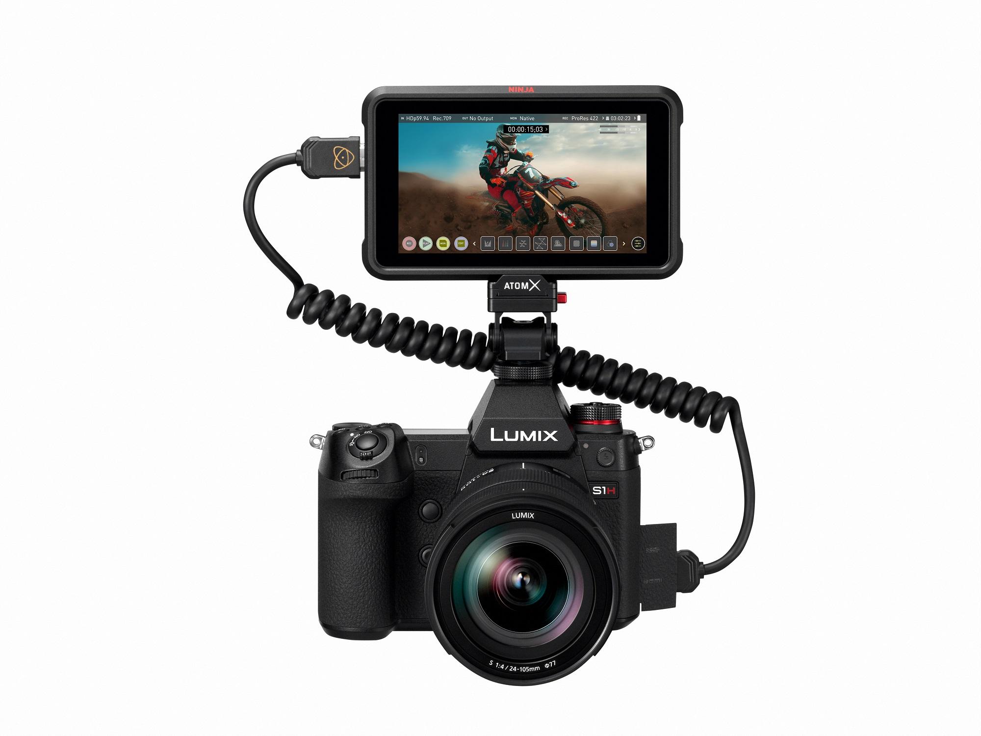 カメラ デジタルカメラ フルサイズミラーレス一眼カメラ LUMIX S1HからATOMOS社製HDMI 