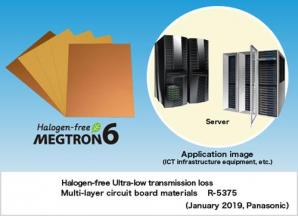 Panasonic Commercializes Halogen-free Multi-layer Circuit Board Material (Halogen-free MEGTRON6) for Communications Infrastructure Equipment