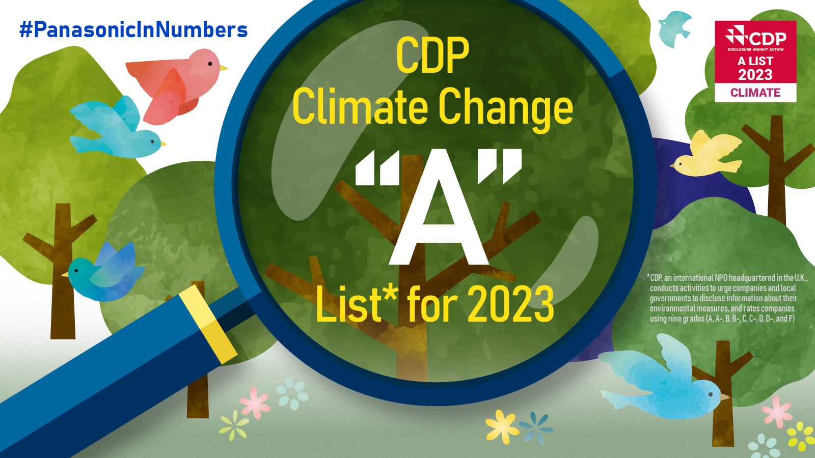 Panasonic in Numbers CDP’s Climate Change A List Environment Sustainability Feature Story