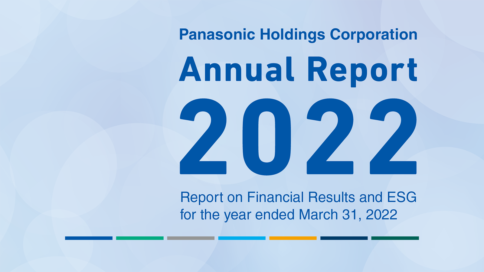 Panasonic Holdings Corporation Annual Report 2022