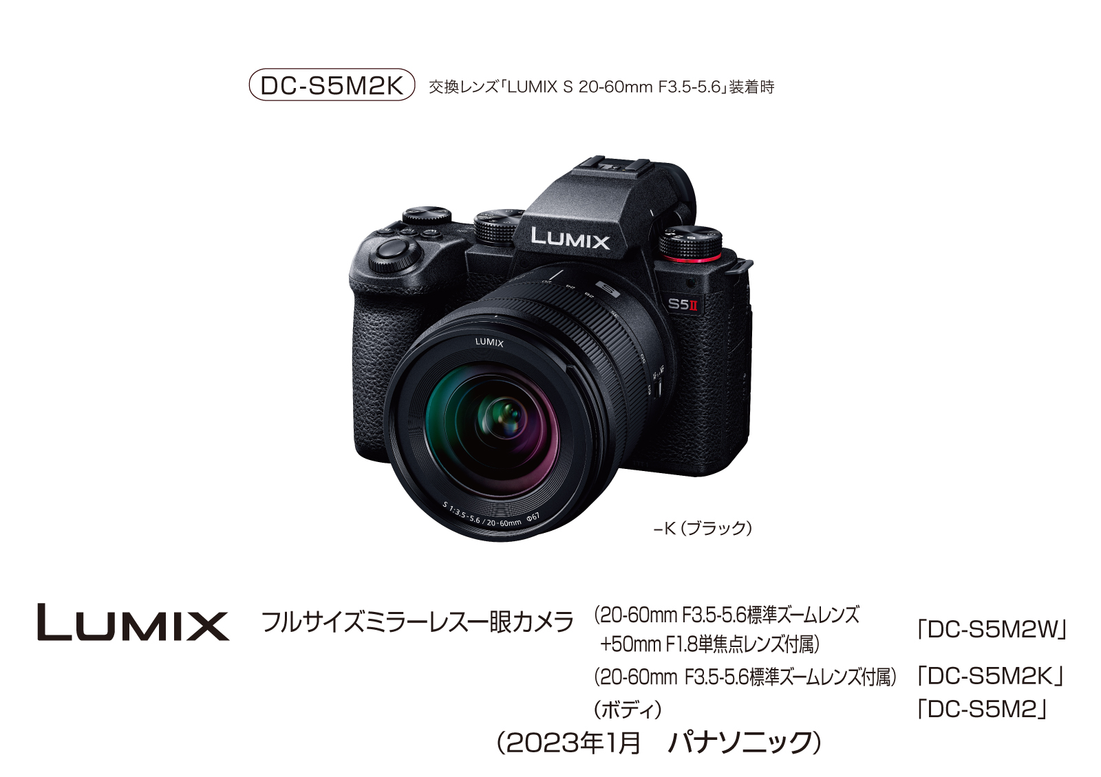 フルサイズミラーレス一眼カメラ LUIMIX DC-S5M2