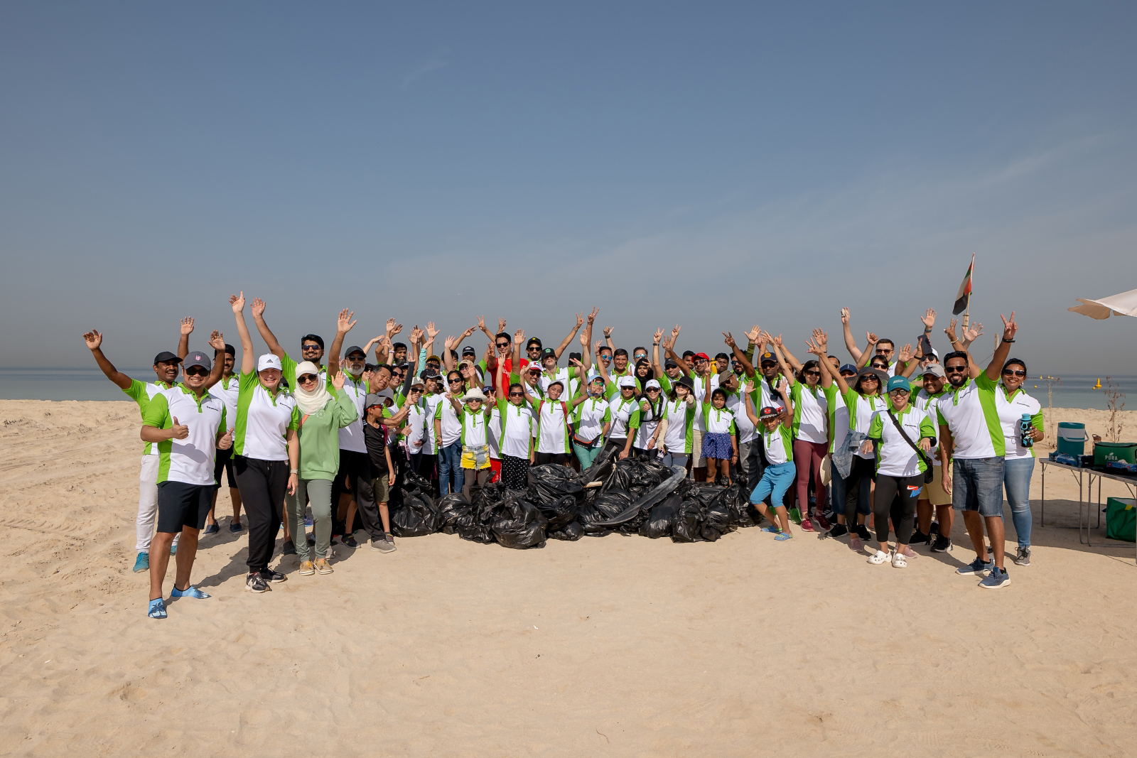 Photo: Panasonic Middle East and Africa employees and their families cleaned up beaches at the Al Zorah Nature Reserve