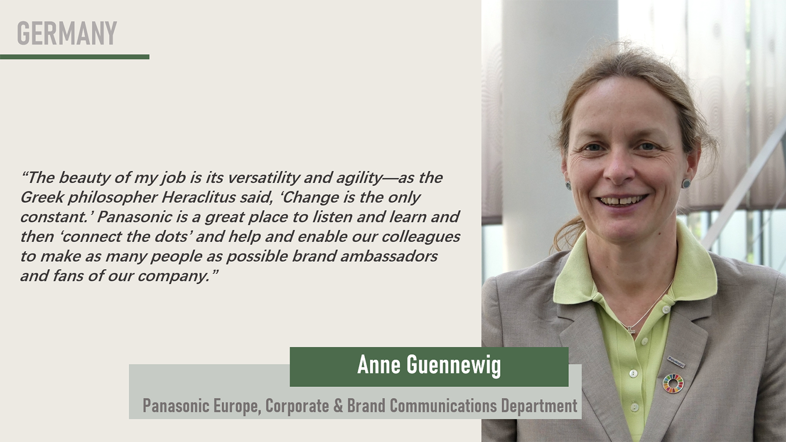 Photo: Anne Guennewig, Panasonic Europe, Corporate & Brand Communications Department