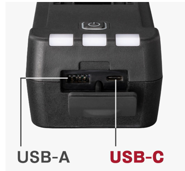 画像：USB-A、USB-C 2端子付きで同時給電も可能
