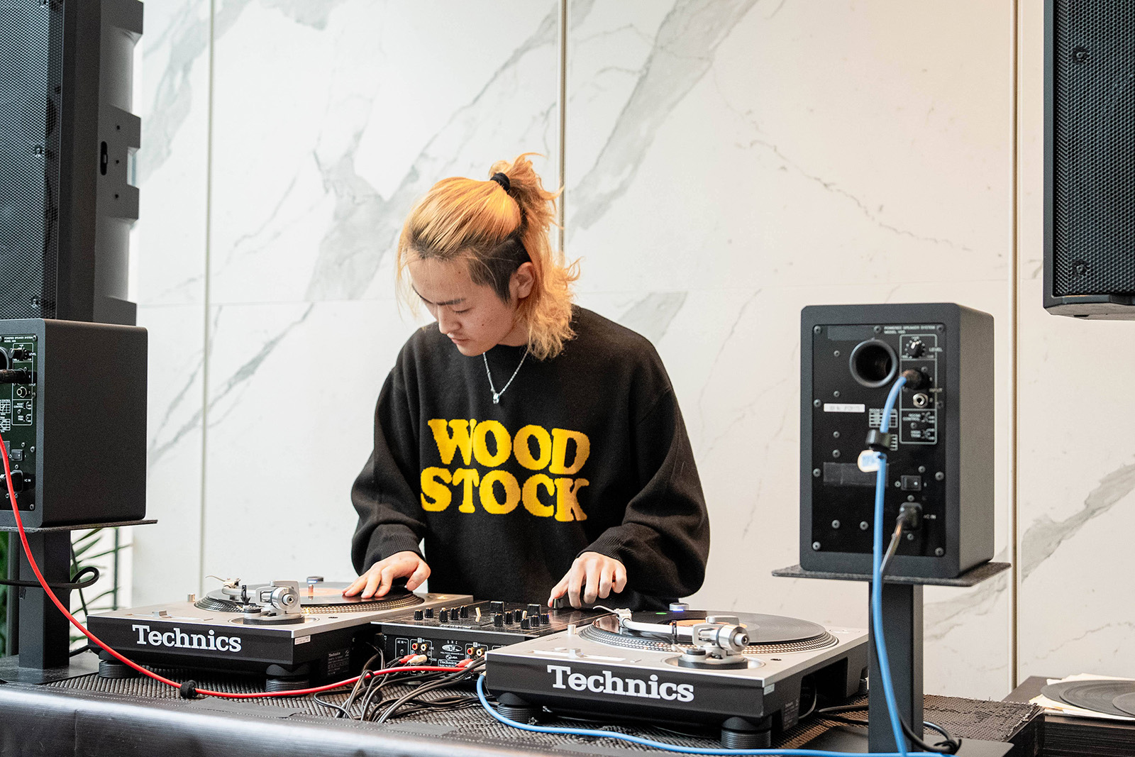Photo: Turntablist DJ RENA, the world’s youngest DJ champion, showcasing his performance with Technics DJ turntables at the opening event