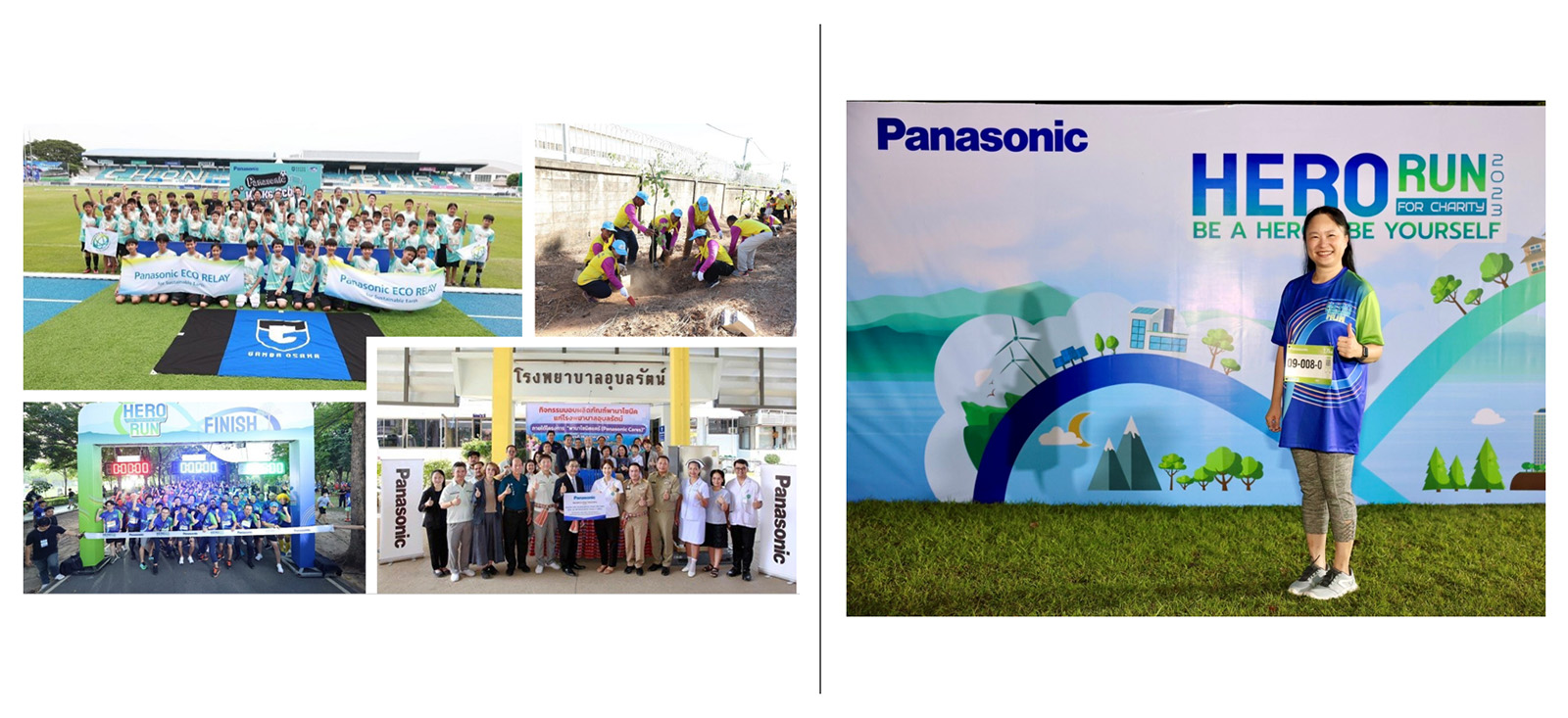 Photo: Busakorn Tangsangasaksri and “Panasonic Cares” campaign activities