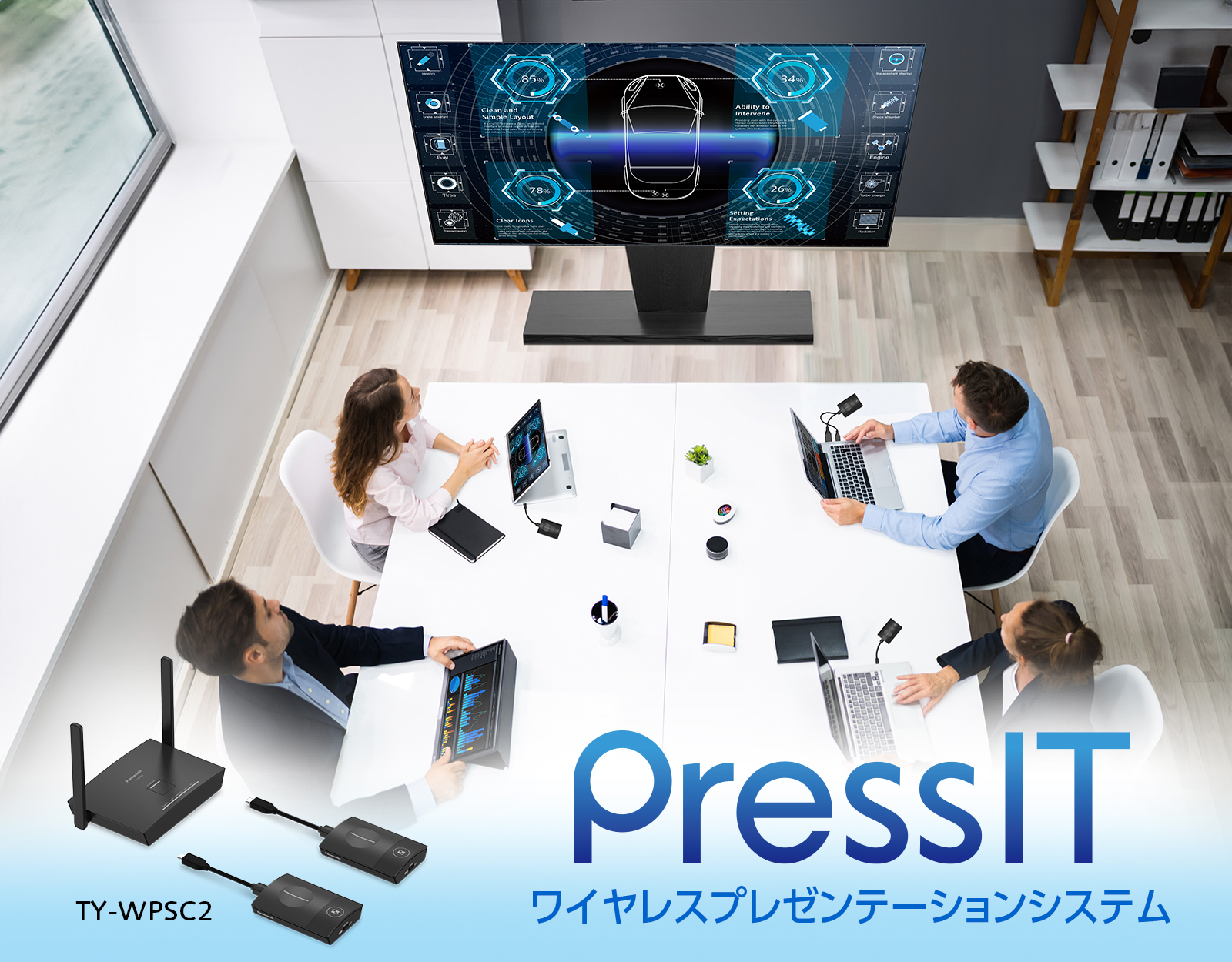 ワイヤレスプレゼンテーションシステム「PressIT（プレスイット）」