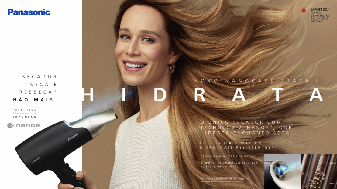 Promotional material for the New Nanocare Hair Dryer