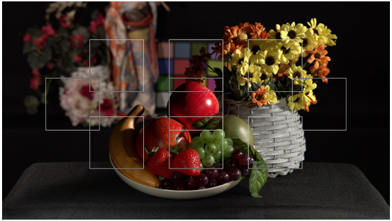 image: AF Area Select enables specification of a user-defined target area.