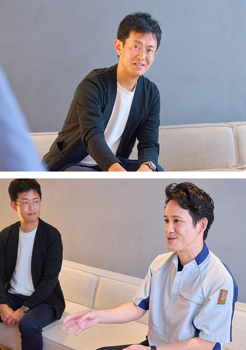 小田 一平と林 しんの対談風景