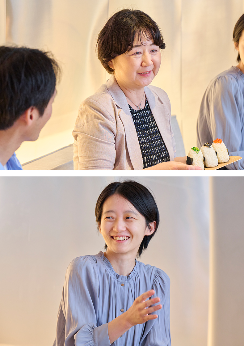 加古 さおりと山本 采弥の対談風景